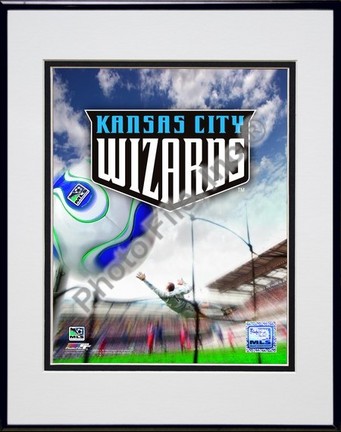 Kansas City Wizards "2007 Team Logo" Double Matted 8" x 10" Photograph in Black Anodized Aluminum Fr