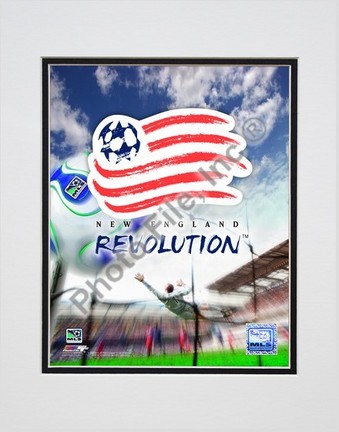 New England Revolution "2007 Team Logo " Double Matted 8" x 10" Photograph (Unframed)