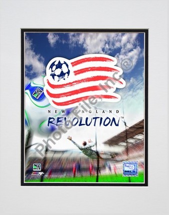 New England Revolution "2007 Team Logo " Double Matted 8" x 10" Photograph (Unframed)