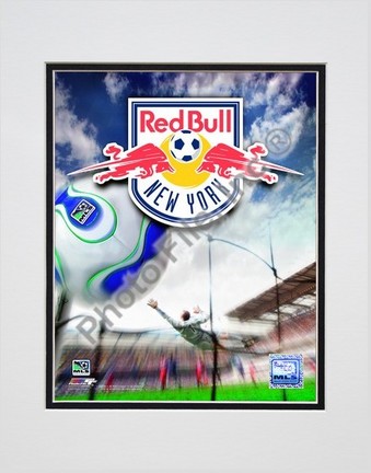 New York Red Bulls "2007 Team Logo" Double Matted 8" x 10" Photograph (Unframed)