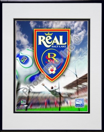 Real Salt Lake "2007 Team Logo" Double Matted 8" x 10" Photograph in Black Anodized Aluminum Frame