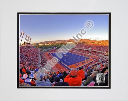Boise State Broncos "Bronco Stadium" Double Matted 8" x 10" Photograph (Unframed)