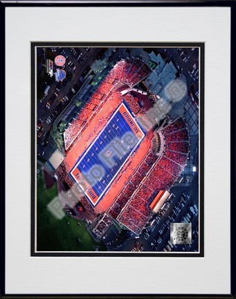 Boise State Broncos "Bronco Stadium (Horizontal)" Double Matted 8" x 10" Photograph in Black Anodize