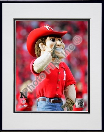 University of Nebraska "Herbie Husker, Cornhuskers Mascot 2006" Double Matted 8" x 10" Photograph In