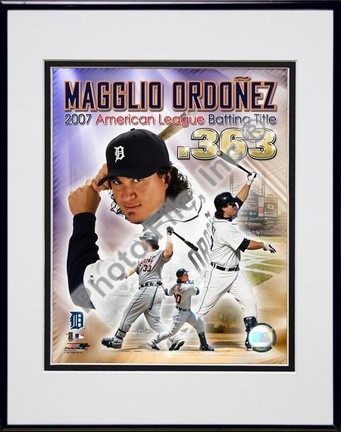 Magglio Ordonez "2007 American League Batting Title Portrait Plus" Double Matted 8" x 10" Photograph