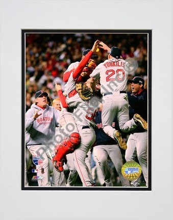 Boston Red Sox "2007 World Series Game 4 Celebration (Vertical)" Double Matted 8" x 10" Photograph (