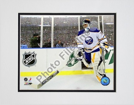 Ryan Miller "2008 Winter Classic #1" Double Matted 8" x 10" Photograph (Unframed)