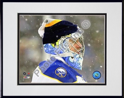 Ryan Miller "2008 Winter Classic #2" Double Matted 8" x 10" Photograph in Black Anodized Aluminum Fr