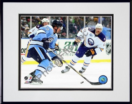 Sidney Crosby "2008 Winter Classic #1" Double Matted 8" x 10" Photograph in Black Anodized Aluminum 