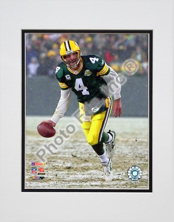 Brett Favre "Shovel Pass 2007 NFC Divisional Playoff Game" Double Matted 8” x 10” Photograph (Unframed)