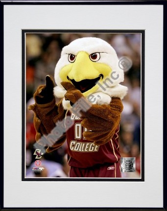 Baldwin, The Boston College Eagles Mascot 2007 Double Matted 8" x 10" Photograph In Black Anodized Aluminum Fr