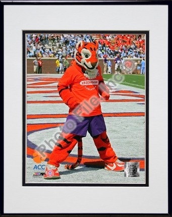 Clemson University "Tigers Mascot, 2006" Double Matted 8" x 10" Photograph In Black Anodized Aluminu