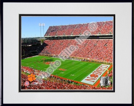 Memorial Stadium "2006 Clemson University" Double Matted 8" x 10" Photograph In Black Anodized Alumi