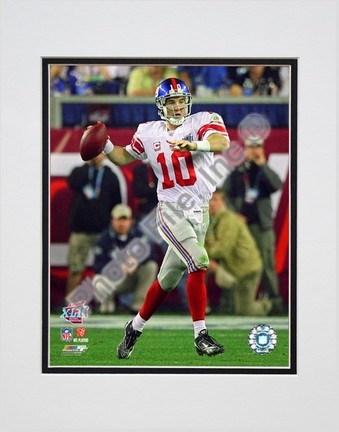 Eli Manning "Super Bowl XLII Action #22" Double Matted 8" x 10" Photograph (Unframed)