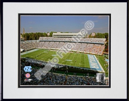 Kenan Stadium, Tarheels 2005 - University of North Carolina Double Matted 8" x 10" Photograph In Black Anodize