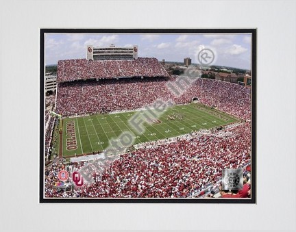Gaylord Family-Oklahoma Memorial Stadium, 2007 Sooners University of Oklahoma Double Matted 8” x 10” Photograph (Unf