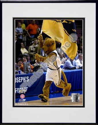 University of Pittsburgh "Panthers Mascot, 2004" Double Matted 8" x 10" Photograph In Black Anodized