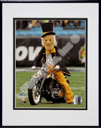 Wake Forest University "Demon Deacon Mascot 2007" Double Matted 8" x 10" Photograph In Black Anodize