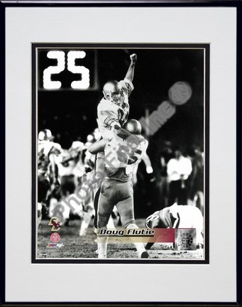 Doug Flutie "Boston College Action" Double Matted 8" x 10" Photograph In Black Anodized Aluminum Fra