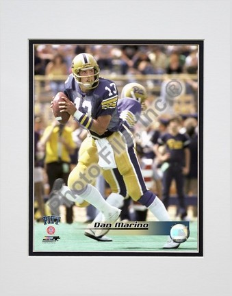 Dan Marino "University of Pittsburgh Running Action" Double Matted 8” x 10” Photograph (Unframed)