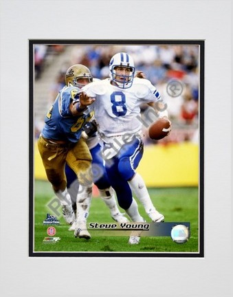 Steve Young "Brigham Young University Action" Double Matted 8” x 10” Photograph (Unframed)