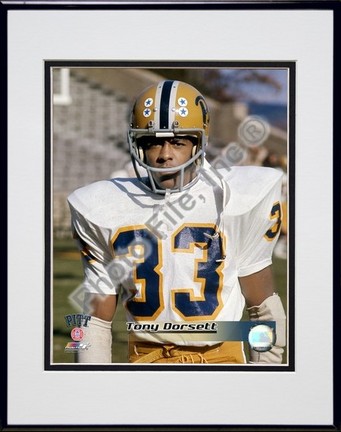 Tony Dorsett "University of Pittsburgh Panthers Posed" Double Matted 8" x 10" Photograph In Black An