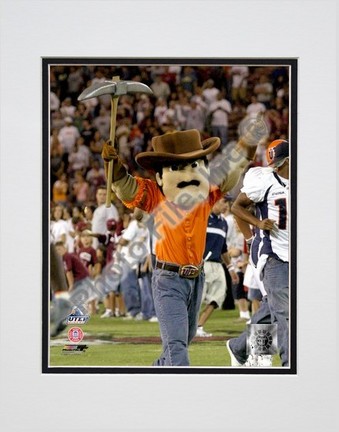 University of Texas El Paso Miners "Mascot Paydirt Pete 2006" Double Matted 8” x 10” Photograph (Unframed)