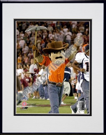 University of Texas El Paso Miners "Mascot Paydirt Pete 2006" Double Matted 8" x 10" Photograph In B