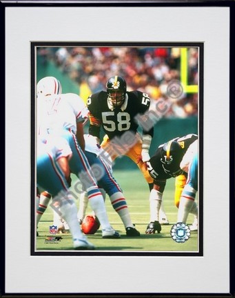 Jack Lambert Double Matted 8" x 10" Photograph In Black Anodized Aluminum Frame