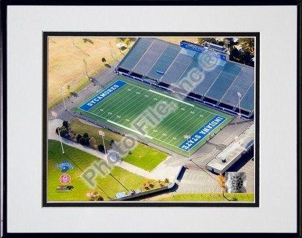 Memorial Stadium - Indiana State University, Sycamores 2006 Double Matted 8" x 10" Photograph In Black Anodize