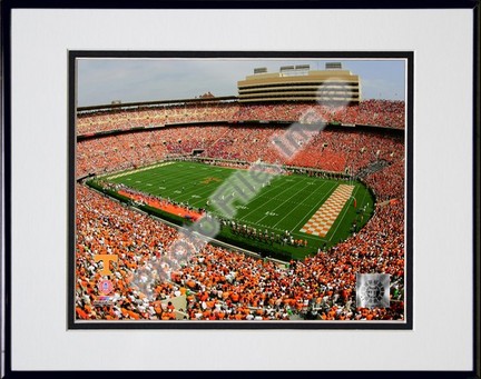 Neyland Stadium University of Tennessee; 2005 Double Matted 8” x 10” Photograph in Black Anodized Aluminum Frame