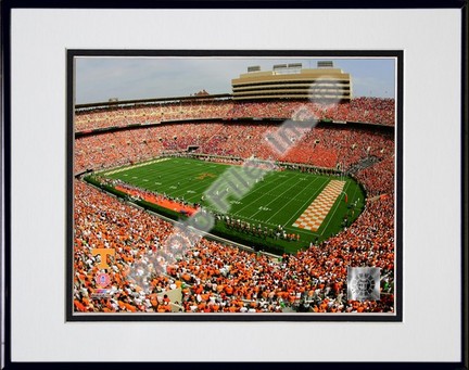 Neyland Stadium University of Tennessee; 2005 Double Matted 8” x 10” Photograph in Black Anodized Aluminum Frame