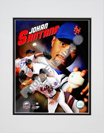 Johan Santana "2008 Portrait Plus" Double Matted 8” x 10” Photograph (Unframed)