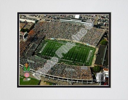 Marshall University Stadium "Aerial View" Double Matted 8” x 10” Photograph (Unframed)