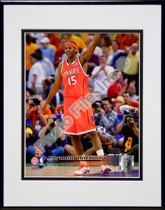 Carmelo Anthony Syracuse Orange (Orangemen) "2003 Action" Double Matted 8" x 10" Photograph in Black