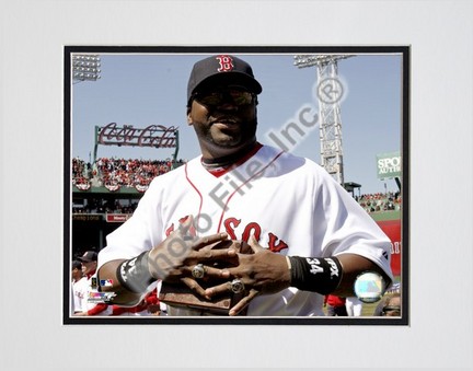 David Ortiz  "2008 World Series Ring Ceremony" Double Matted 8” x 10” Photograph (Unframed)