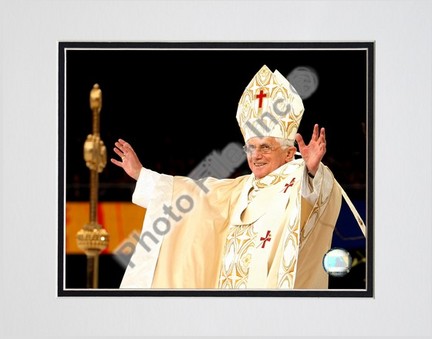 Pope Benedict XVI 2008 Double Matted 8” x 10” Photograph (Unframed)