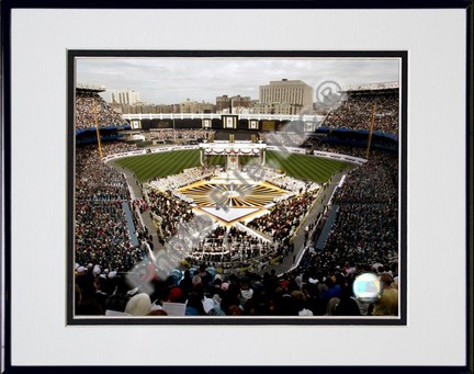 Pope Benedict XVI conducts Mass at Yankee Stadium, 2008 Double Matted 8” x 10” Photograph in Black Anodized Aluminum