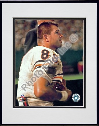 Mike Ditka "Player" Double Matted 8” x 10” Photograph in Black Anodized Aluminum Frame