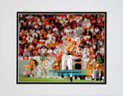Peyton Manning "University of Tennessee Volunteers Action, Far View" Double Matted 8” x 10” Photograph (Un