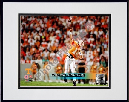 Peyton Manning "University of Tennessee Volunteers Action, Far View" Double Matted 8” x 10” Photograph in 