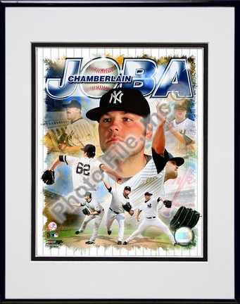 Joba Chamberlain "2008 Portrait Plus" Double Matted 8” x 10” Photograph in Black Anodized Aluminum Frame