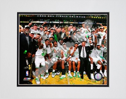 2007-2008 Boston Celtics NBA Finals Champions Celebration; #29 Double Matted 8” x 10” Photograph (Unframed)