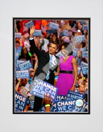 Barack & Michelle Obama at an election night rally at the Xcel Energy Center June 3, 2008 in St. Paul, Minnesota.; #