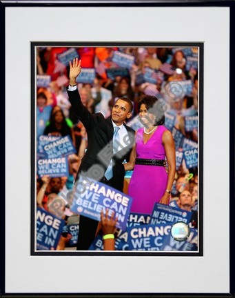 Barack & Michelle Obama at an election night rally at the Xcel Energy Center June 3, 2008 in St. Paul, Minnesota.; #