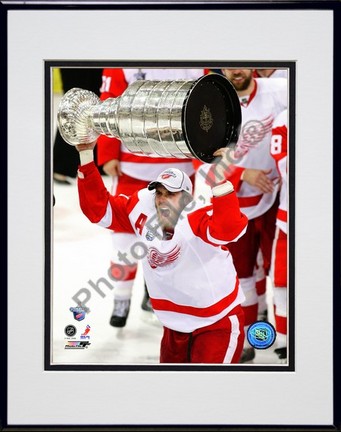 Henrik Zetterberg with the Stanley Cup Game 6 of the 2008 NHL Stanley Cup Finals; #27 Double Matted 8” x 10” Photogr