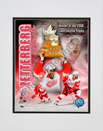 Henrik Zetterberg "2007-2008 NHL Conn Smyth Trophy Winner Portrait Plus" Double Matted 8” x 10” Photograph