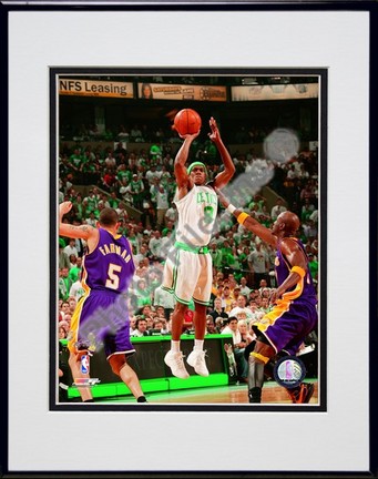 Rajon Rondo, Game 1 of the 2008 NBA Finals; Action #3 Double Matted 8” x 10” Photograph in Black Anodized Aluminum F