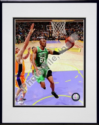Ray Allen, Game 4 of the 2008 NBA Finals; Action #15 Double Matted 8” x 10” Photograph in Black Anodized Aluminum Fr