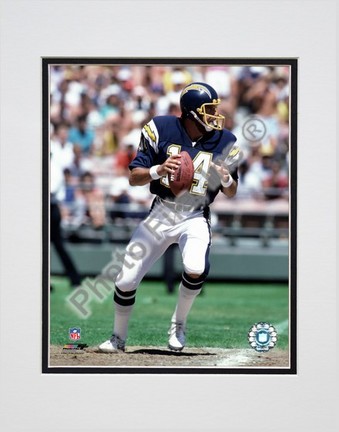 Dan Fouts "Dropping Back Action" Double Matted 8” x 10” Photograph (Unframed)